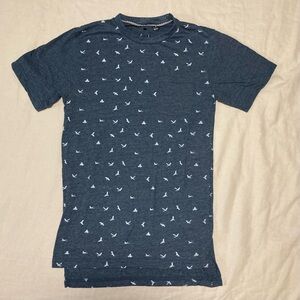 Zakbrand Navy Blue Short Sleeve Kid’s Tee w/ Flying Birds Motif  |Size L (14/16)